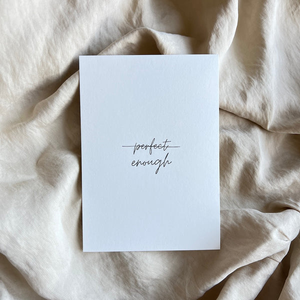 Karte "perfect enough"
